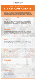 Graphic listing how Traction Tools maximizes the 6 Key Components