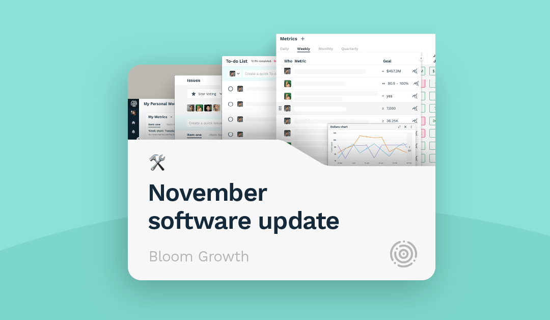 November software update: Turning insights into action