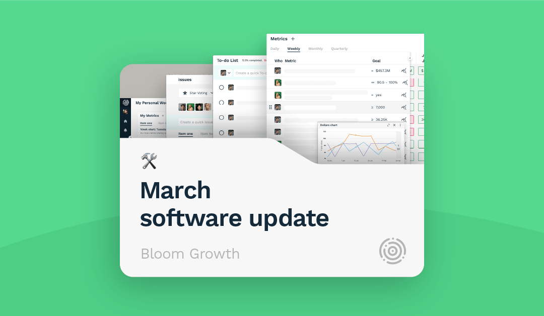 March software update: Fresh developments