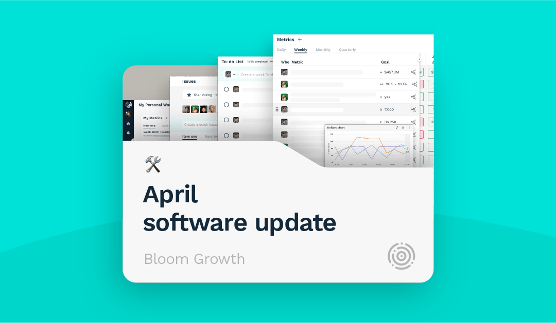 April software update: Springing into growth mode
